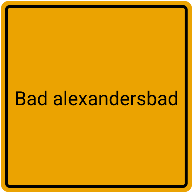Meldebestätigung Bad Alexandersbad